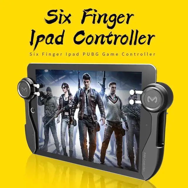 Alt view image 2 of 5 - AKpad6K 2pcs 6 Fingers Tablet Shooting Gaming Button Triggers Gamepad for Ipad Controller PUBG Game Controller Joystick