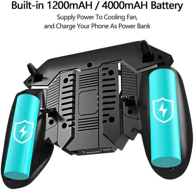 Alt view image 3 of 5 - Controller AK77 Six Finger Gamepad For iPhone Android Mobile Controller L1 R1 Shooter Triggers Fire Joystick Game pad