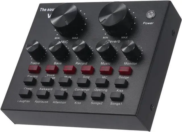 Alt view image 4 of 5 - Mobile Phone Sound Card Bluetooth Microphone Live USB External Sound Card DSP Chip 12 Sound Effects for Phone Computer PC