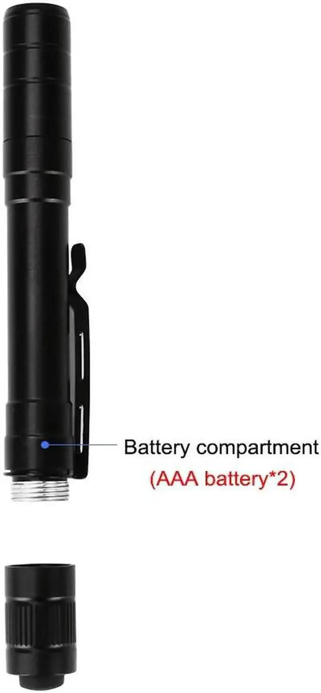 Alt view image 2 of 5 - LED Flashlight UV Light Torch Ultra Violet Battery-Powered Handheld Pen Light Tactical Pocket Torch White/UV Light 2 in 1