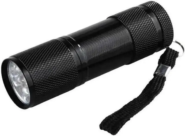 Alt view image 2 of 5 - 9LED UV Flashlight Ultraviolet led flashlight Ultra Violet Invisible Ink Marker Detection Torch Light 3AAA UV lamp