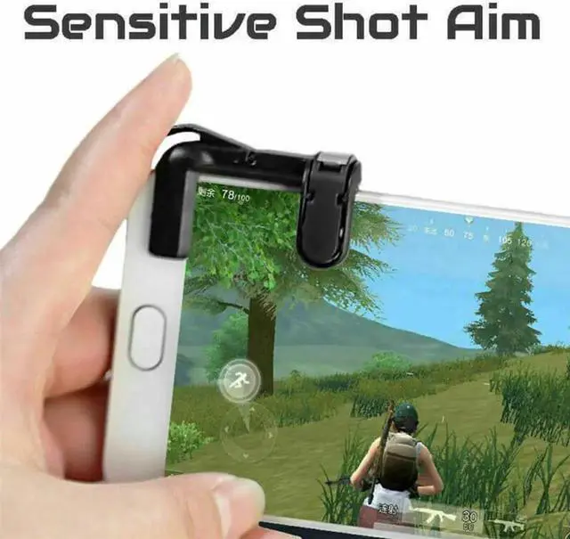 Alt view image 2 of 5 - 1 Pair Pubg Game Triggers For PUBG Gamepad Mobile Cell Phone Game Controller Fire Button Key Gamepad Shooter Game Trigger 2020