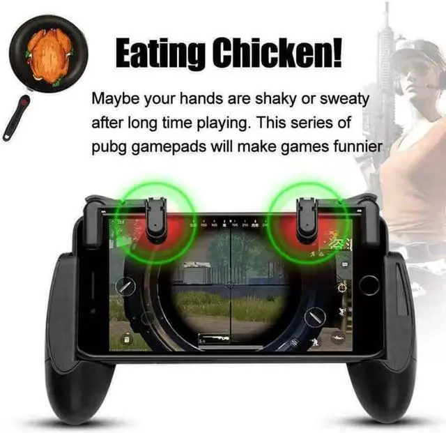 Alt view image 3 of 5 - 1 Pair Pubg Game Triggers For PUBG Gamepad Mobile Cell Phone Game Controller Fire Button Key Gamepad Shooter Game Trigger 2020