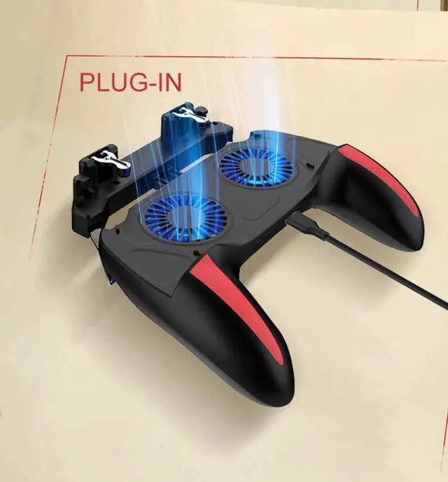 Alt view image 4 of 5 - Gamepad Pubg Controller Double Cool Fan 5000 Mah Powerbank Game-Controller Android Joystick Mobile Game Pad