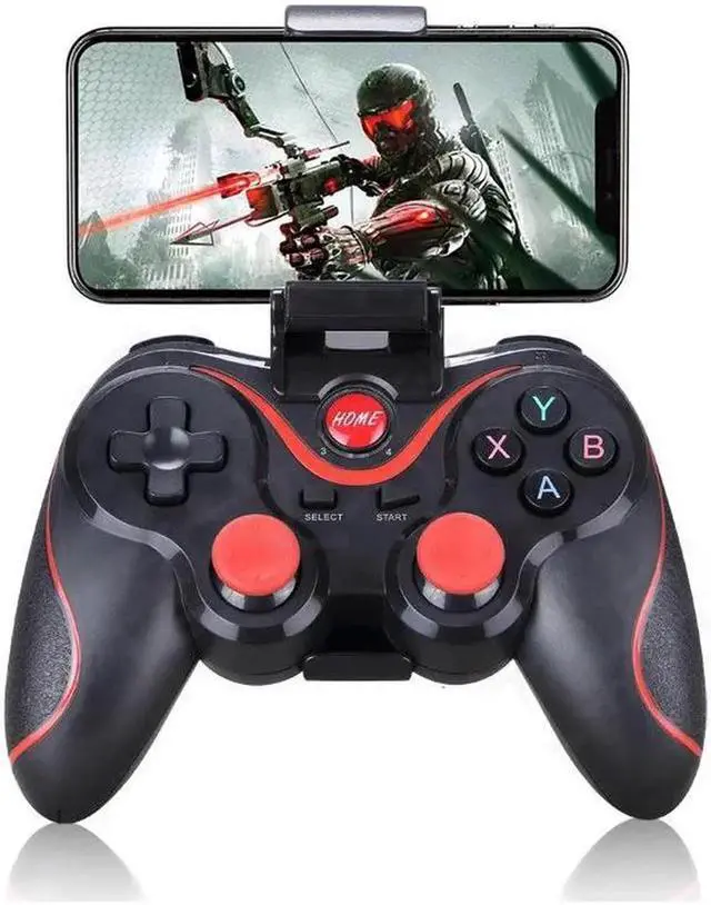 Main image of Android Gamepad T3 X3 Joystick Game Controller Bluetooth BT3.0 Joystick for Mobile Phone Tablet TV Box Holder