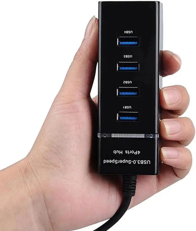 Alt view image 5 of 5 - USB 3.0 Hub 4 Ports USB Hub High Speed Sync Adapter for Computer Laptop USB Splitter Adapter USB Hub Adapter