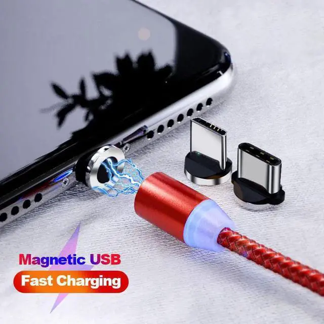 Alt view image 3 of 5 - Charger Micro USB Cable plug Round Cable plug Fast Charging Wire Cord Magnet USB Type C Cable plug
