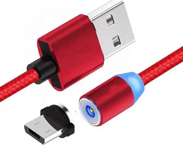 Alt view image 5 of 5 - Charger Micro USB Cable plug Round Cable plug Fast Charging Wire Cord Magnet USB Type C Cable plug
