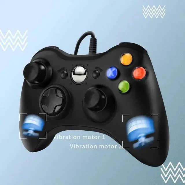 Alt view image 4 of 5 - USB Wired Gamepad Joystick for Xbox 360 /Slim PC Controller For Windows 7/8/10 Microsoft With Vibration for Steam Game