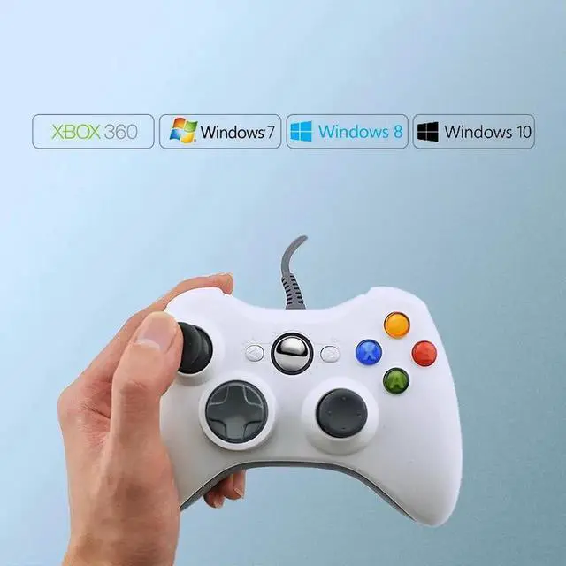 Alt view image 2 of 5 - USB Wired Gamepad Joystick for Xbox 360 /Slim PC Controller For Windows 7/8/10 Microsoft With Vibration for Steam Game