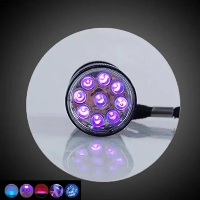 Alt view image 3 of 5 - Fluorescent agent detection UV 395nm led Flashlight torch lamp purple violet light For3AAA battery