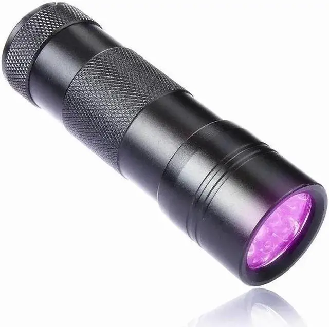 Alt view image 2 of 5 - Fluorescent agent detection UV 395nm led Flashlight torch lamp purple violet light For3AAA battery