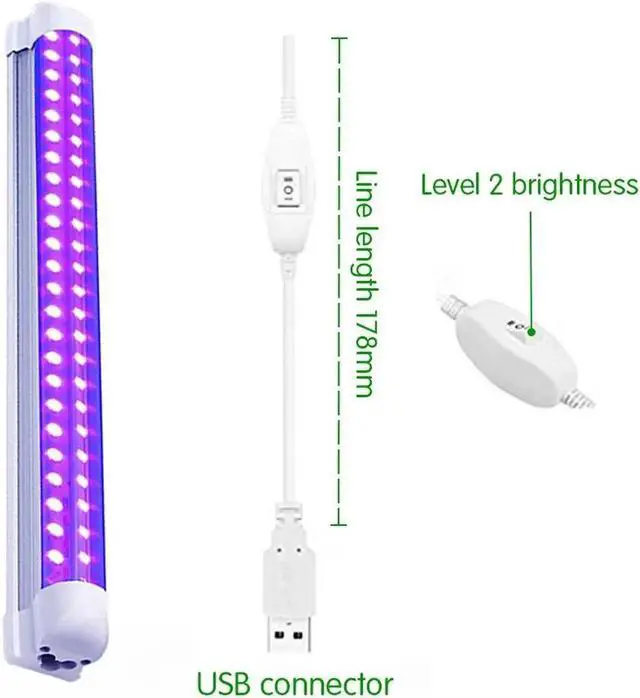 Alt view image 5 of 5 - Disco Light 10W Stage Light DJ UV Purple tube For Party Christmas Bar Lamp Laser Stage t8 tube Spot Light Backlight