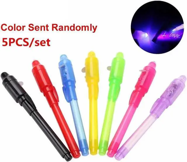 Main image of 2020New 5PCS/Set Multi-function Invisible Ink Pen UV Flashlight Penlight Mini LED UV Black Light With Batteries Dropshipping