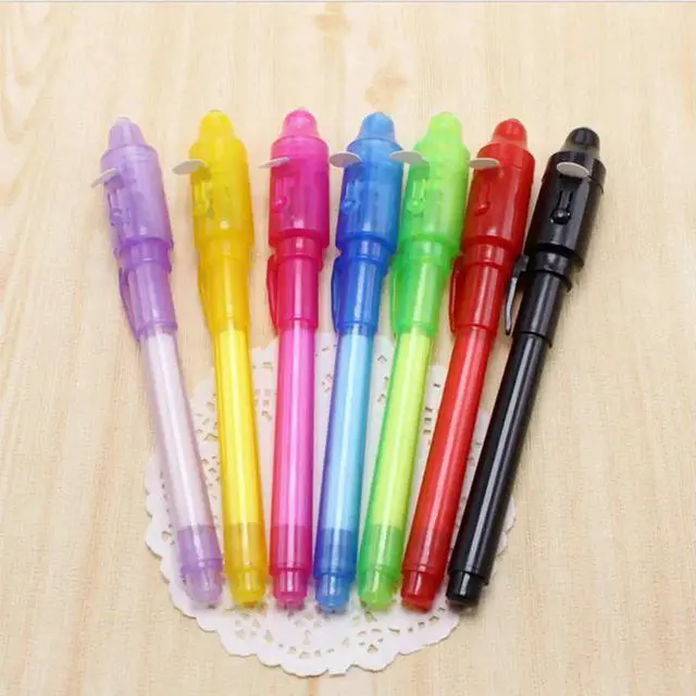 Alt view image 2 of 5 - 2020New 5PCS/Set Multi-function Invisible Ink Pen UV Flashlight Penlight Mini LED UV Black Light With Batteries Dropshipping