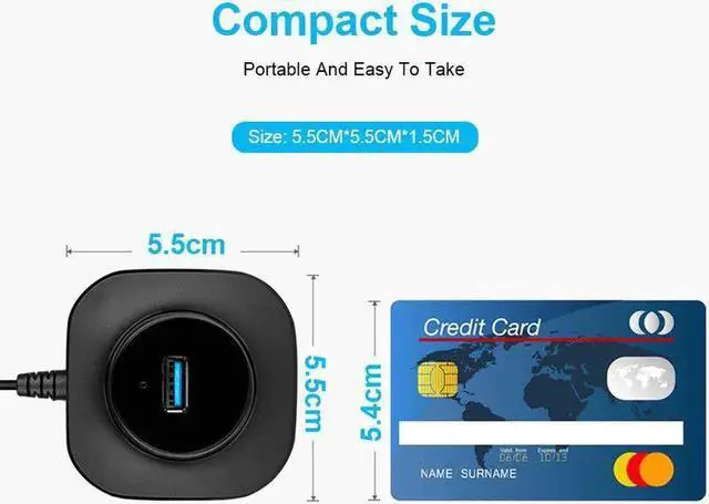 Alt view image 4 of 5 - HUB 3.0 HUB Splitter Multiple Hab 2.0 Multi Hub Expander 4 Port HUB for PC Laptop