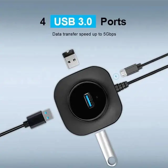 Alt view image 2 of 5 - HUB 3.0 HUB Splitter Multiple Hab 2.0 Multi Hub Expander 4 Port HUB for PC Laptop