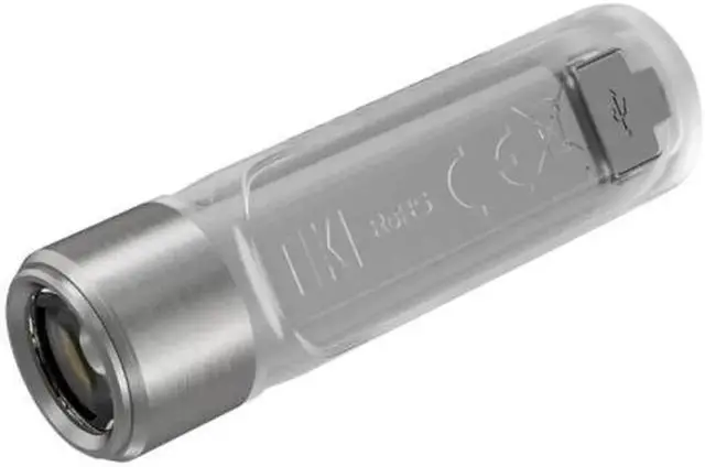 Alt view image 2 of 5 - TIKI LE Mini Futuristic Keychain light USB Charging CRI white UV LEDs Torch max 300 lumen built-in battery flashlight