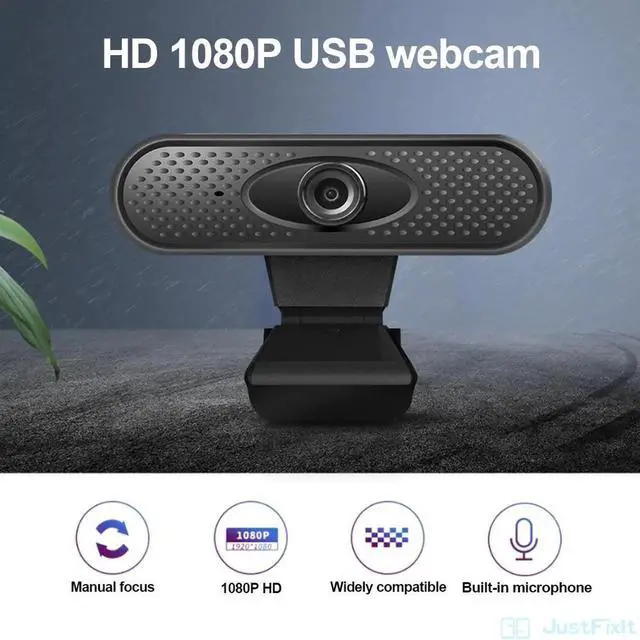Main image of HD 1080P Webcam USB Pc Computer Camera with Microphone Driver- Video Webcam for Online Teaching Live Broadcast