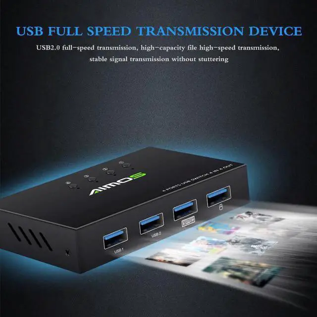 Main image of 2020 USB HDMI KVM Switch Box Video Display USB 2.0 Switch KVM Switcher Splitter Box For 4 PC Sharing Printer Keyboard Mouse KVM