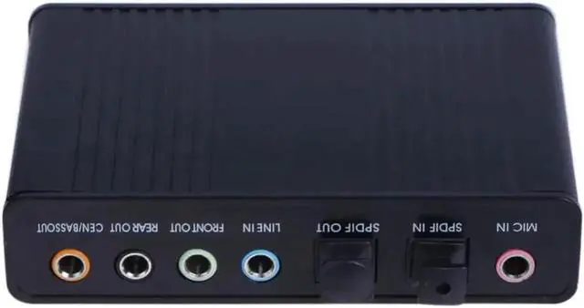 Alt view image 2 of 5 - Professional External USB Sound Card 6 Channel 5.1 External Optical Audio Sound Card with USB Cable For Notebook Computer