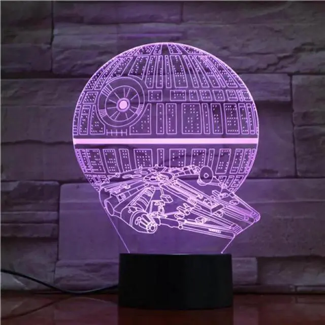 Main image of 3D Lamp Star Wars Death Star Best Gift for Fans for Desk Decoration 7 Color with Remote Touch Sensor Led Night Light Lamp