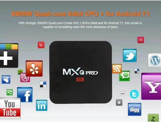 Alt view image 5 of 5 - 2.4G Wifi RK3229 Max Set Top Box Smart TV BOX Android 7.1 TV box 8GB 16GB 4K Google Netflix Youtube Media Player