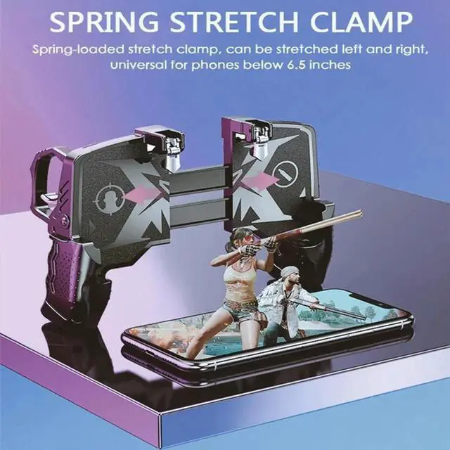 Alt view image 3 of 5 - 2020 Mobile Phone Gamepad Joystick PUGB Game Shooter Trigger Fire Button For IPhone Android phone gaming controller accessories