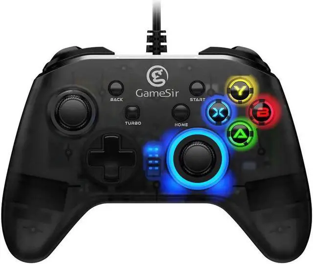 Alt view image 5 of 5 - T4w USB Wired Game Controller for Windows 7/8/10 PC Gamepad with Vibration and Turbo Joystick for Steam Games