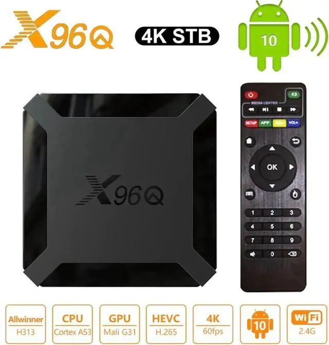 Alt view image 3 of 5 - Q Smart Android 10.0 TV BOX 2GB RAM 16GB ROM Allwinner H313 Media Player 2.4G wifi 4K HD Set Top Box 1GB 8GB vs Mini