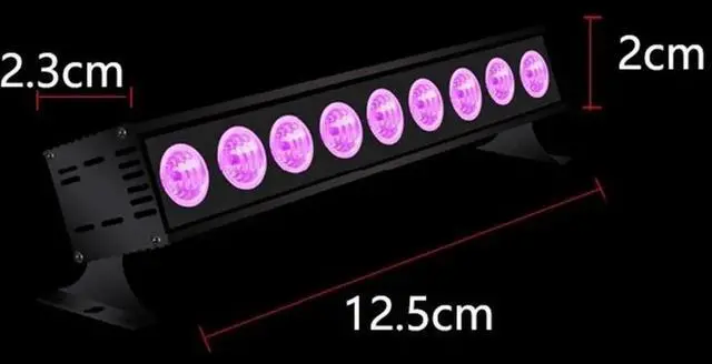 Alt view image 3 of 5 - 9 LED UV Party Disco Christmas Bar Black Lamp UV Violet Wall Washer LED Stage Effect Lights Blacklight Spot Light for Birthday