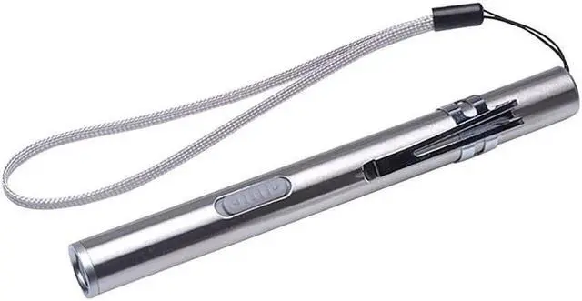 Main image of 1 Pc LED Flashlight USB Rechargeable High-light Pocket Stainless Steel Light Electric Torch for Camping Hiking Fishing Outdoor