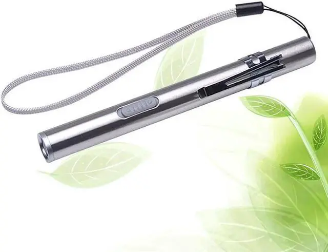 Alt view image 5 of 5 - 1 Pc LED Flashlight USB Rechargeable High-light Pocket Stainless Steel Light Electric Torch for Camping Hiking Fishing Outdoor