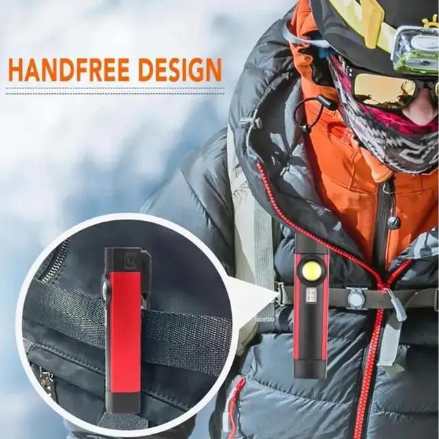 Alt view image 5 of 5 - 3W 4 Modes Flashlight XPE COB 395 UV LED Torch USB Rechargeable IP44 Portable Lighting for Car Overhaul Outdoor Working