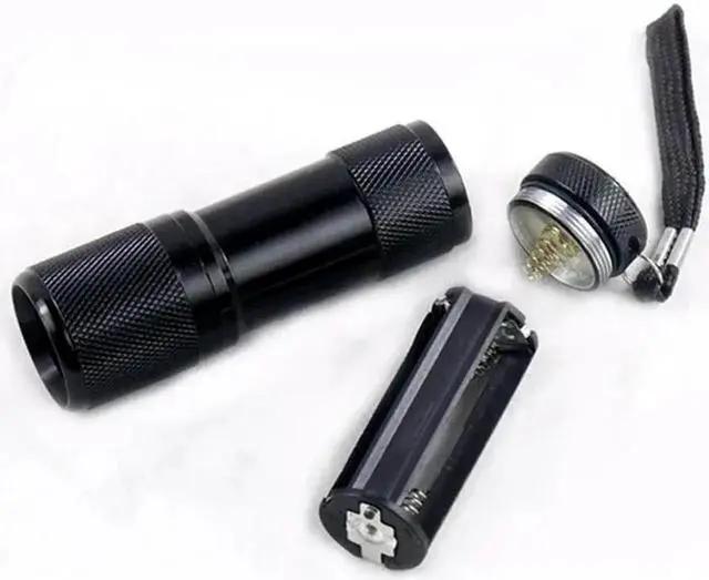 Alt view image 5 of 5 - 9LED UV Flashlight Ultraviolet led flashlight Ultra Violet Light 3AAA UV lamp