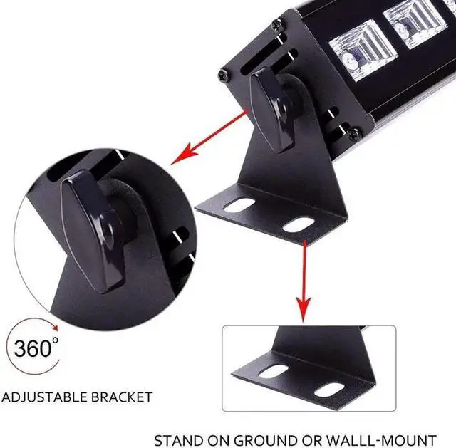 Alt view image 5 of 5 - 6leds 9leds 12leds LED Wall Washer UV Stage Lighting Effect Party Club Disco Light Violet Led Bar Laser Projection Lighting