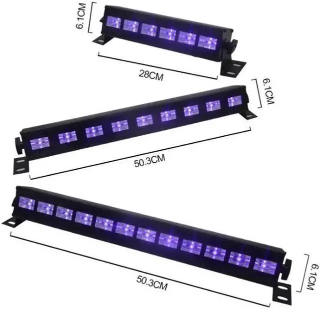 Alt view image 4 of 5 - 6leds 9leds 12leds LED Wall Washer UV Stage Lighting Effect Party Club Disco Light Violet Led Bar Laser Projection Lighting