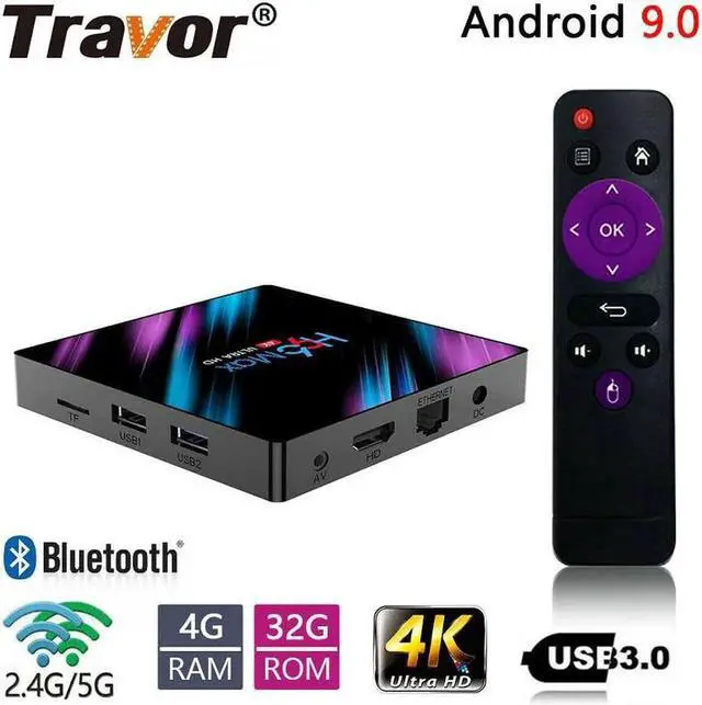 Main image of set top box H96 max tv box Android 9.0 smart tv box USB 3.0 4GB RAM RAM 32GB ROM 4K WiFi Youtube Media player 3D Set-Top