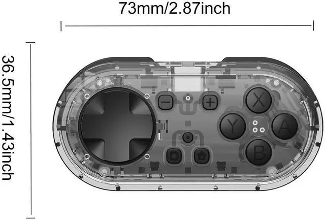 Main image of Wireless controller with metal joystick and crystal buttons