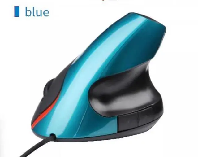 Main image of anicorn Ergonomic vertical second-generation wired mouse with USB optical 5-button wireless charging mouse with a hand-held upright wrist support blue Wireless charging model