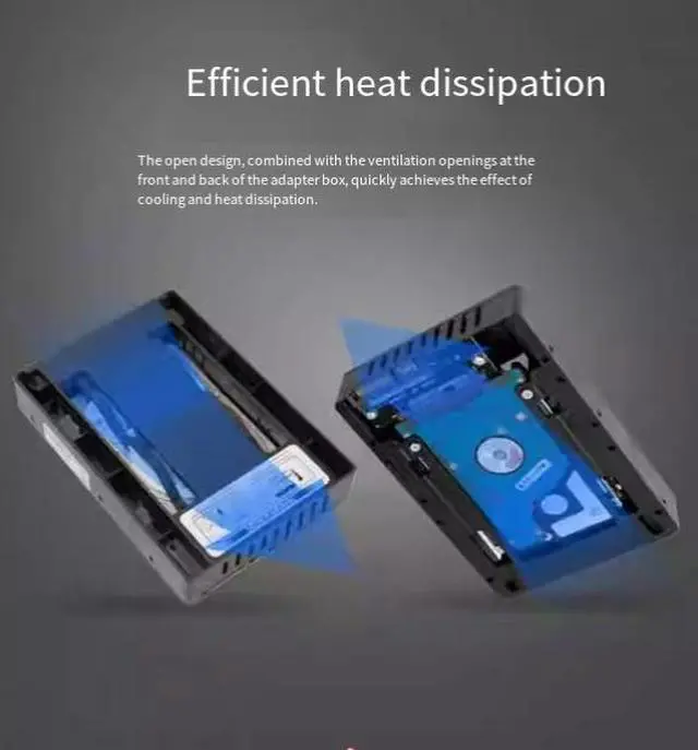 Alt view image 2 of 4 - anicorn Hard drive tray 2.5 to 3.5 inch SATA tool-free hard drive holder box MB882SP-1S-3B