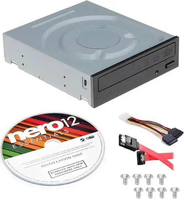 Alt view image 3 of 4 - anicorn Super AllWrite IHAS124-04-KIT 24X DVD+/-RW Dual Layer Burner + Nero 12 Essentials Burning Software + Sata Cable Kit