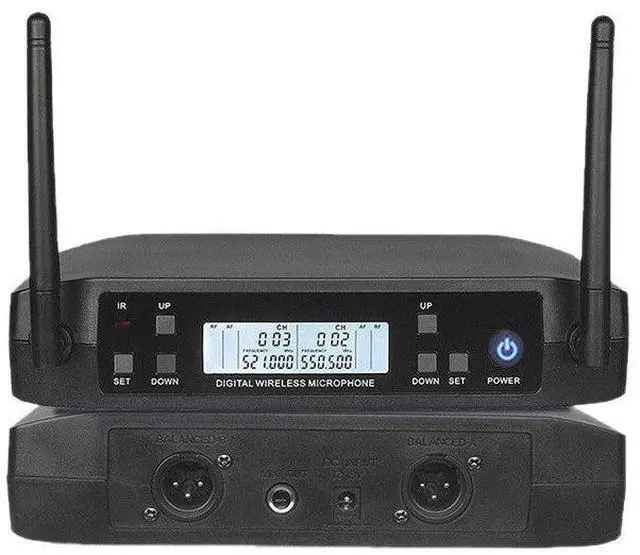 Alt view image 5 of 5 - One-to-two microphone, wireless microphone, karaoke U-section FM moving coil, karaoke, speech, home KTV