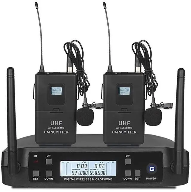 Alt view image 4 of 5 - One-to-two microphone, wireless microphone, karaoke U-section FM moving coil, karaoke, speech, home KTV