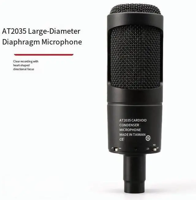 Main image of anicorn AT2035 Bluetooth wireless earphone microphone sound card complete set of audio equipment for singing, live streaming and professional recording purposes.