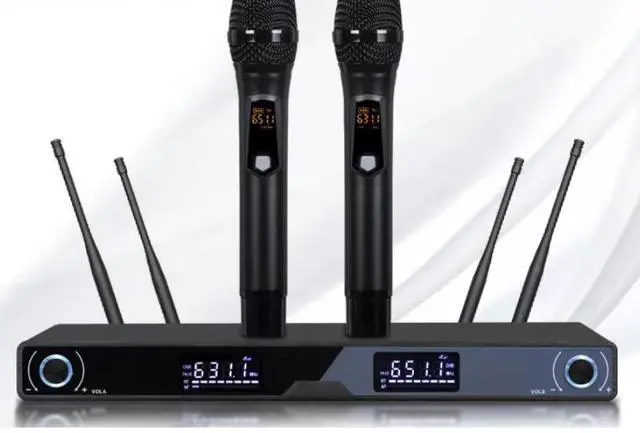 Main image of One-to-two extension for telephone receiver Sectional FM home KTV stage wedding and conference audio equipment wireless microphone