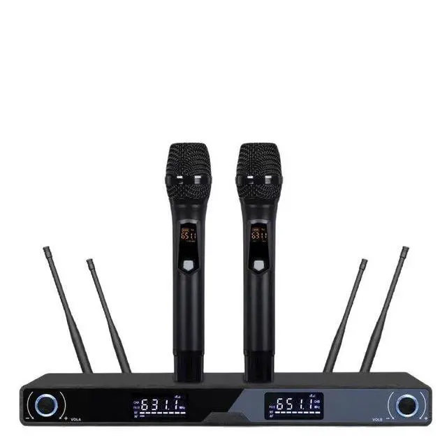 Alt view image 2 of 5 - One-to-two extension for telephone receiver Sectional FM home KTV stage wedding and conference audio equipment wireless microphone