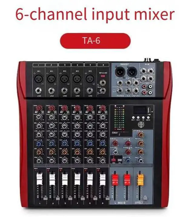 Alt view image 2 of 5 - 8-channel 12-channel professional mixing console, USB Bluetooth reverberation, stage, bar, concert, KTV audio control console, mixing console f4