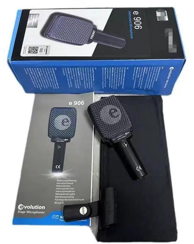 Main image of E906 Professional Dynamic Microphone - Instrument Pickup - Guitar, Drum, Snare Drum - Performance Recording Microphone