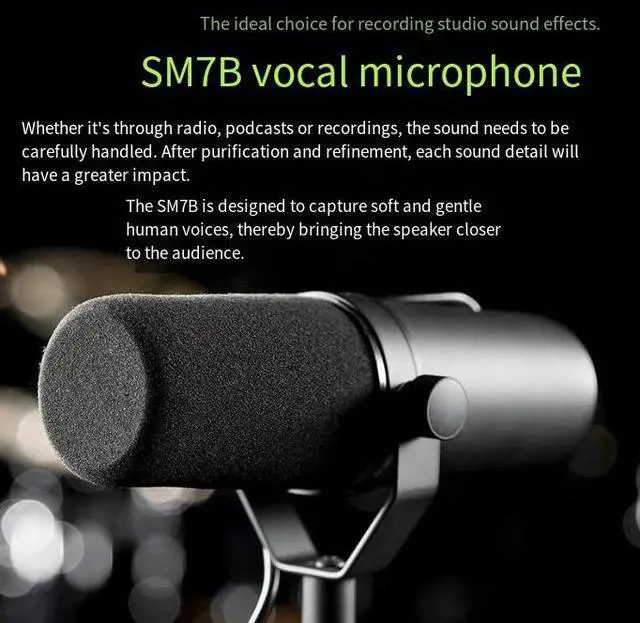 Alt view image 2 of 4 - SM7DB Wired Professional Dynamic Recording Live Microphone With Built-in SM7B Upgrade Version